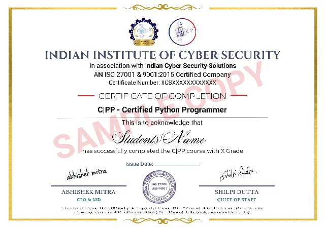 Python Program  Certification Training Course in India
